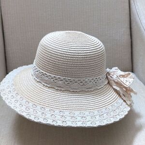 29 Palms Woven Lace Trimmed Floppy Summer Sun Hat